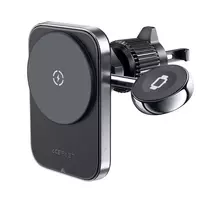 Acefast D18 car holder with MagSafe | Qi inductive charger + USB-A and USB-C cable - black