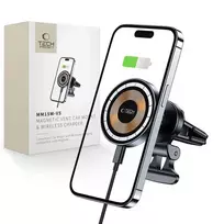 Tech-Protect MM15W-V5 car phone holder with MagSafe 15W inductive charger for air vent – black