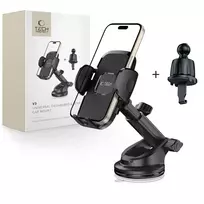 Tech-Protect V3 Car Holder for Dashboard, Windshield, or Air Vent Mount - Black