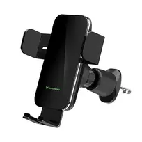 Wozinsky WEDZ-3Y8S clamp car holder with 15W inductive charger for phone, air vent mount - black