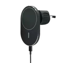 Setty MS magnetic car phone holder for air vent with 15W wireless charging MagSafe compatible black