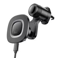 Hoco Wireless car phone holder, 15W dashboard mount, black