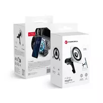 Forcell Magnetic car phone holder compatible with Magsafe F-Grip MagPro air vent, black