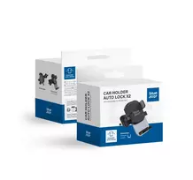 Blue Star Car phone holder, auto-lock X2, black air vent mount