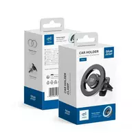 Blue Star Magnetic car phone holder, Magsafe compatible, clamp, air vent mount, black