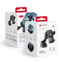 Forcell Car phone holder F-Grip Guardian, black windshield/dashboard mount