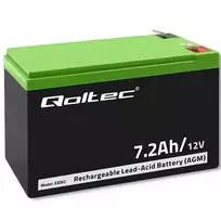 Qoltec AGM battery | 12V | 7.2 Ah | Maintenance-free | Efficient | LongLife | for UPS, security systems