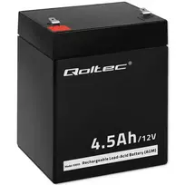 Qoltec AGM battery | 12V | 4.5Ah | Maintenance-free | Efficient | LongLife | for UPS, scales, cash registers