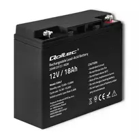 Qoltec AGM battery | 12V | 18Ah | Maintenance-free | Efficient | LongLife | for UPS, scooters