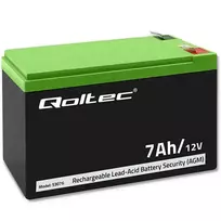Qoltec AGM battery | 12V | 7Ah | Maintenance-free | Efficient | LongLife | for UPS, security systems