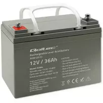 Qoltec AGM battery | 12V | 36Ah | Maintenance-free | Efficient | LongLife | for UPS, scooters