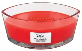 Woodwick Crimson Berries scented candle with wooden wick, 453.6 g
