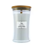 Woodwick Sagewood  AND  Seagrass scented candle with wooden wick, 609 g