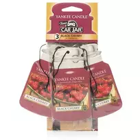 Yankee Candle Black Cherry Car Jar® (3-Pack), Red, 7.8cm x 19.7cm | Fruity