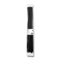 Qoltec Self-locking cable tie | 4.8*500mm | 50 pieces | Nylon 66 | UV resistant | Black
