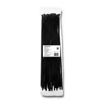 Qoltec Self-locking cable tie | 7.2*400mm | 50 pieces | Nylon 66 | UV resistant | Black