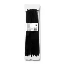 Qoltec Self-locking cable tie | 7.2*350mm | 50 pieces | Nylon 66 | UV resistant | Black