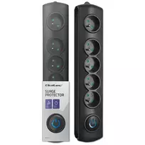 Qoltec Surge protector | 5 sockets | 3m | Black