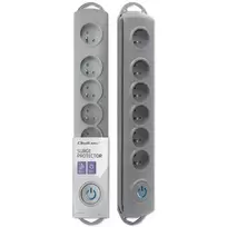 Qoltec Surge protector | 6 outlets | 5m | Grey