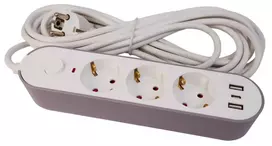 BESK 3-Port USB + Type-C Extension Cable, 5m, A to Z