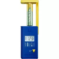 Varta battery tester with digital display (AA, AAA, C, D, 9V, button cell) 893101111, blue