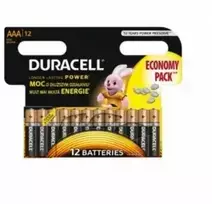Duracell AAA MN2400 Alkaline LR03 1.5V Batteries (12 pack) (EU Blister Pack)