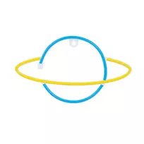Forever Light Neon LED Light SATURN yellow blue Bat + USB FLNE11