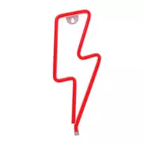 Forever Light Neon LED Light BOLT red Bat + USB FLNE06