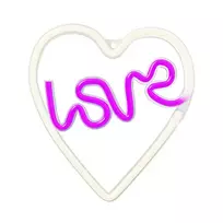 Neolia Neon LED Light LOVE HEART purple white NNE02