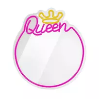 Forever Light Neon MIRROR LED QUEEN warm white pink FMNE04