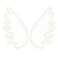 Forever Light Neon PLEXI LED Wings white FPNE09X