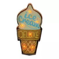 Forever Light RETRO Metal Sign LED Ice Cream
