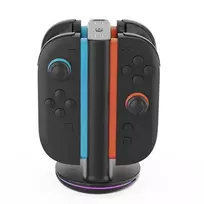 ipega SW2051 Charger Dock with RGB for Joy-Con Controllers, Nintendo Switch, 2 Black