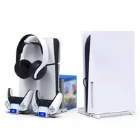 ipega P5S009 Multifunctional Charging Stand for PS5 Slim, White