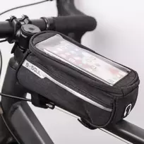TFO Waterproof bike frame bag with phone holder, black