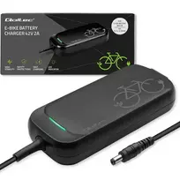 Qoltec Fast Charger for e-bike, electric scooter 36V | 42V | 2A | 5.5*2.5 | water resistant + power cable