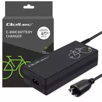 Qoltec Fast Charger for e-bike 36V | 42V | 2A | Bosch 3Pin plug and power cable