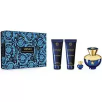 Versace  Dylan Blue pour Femme Gift Set EDP 100 ml, body lotion 100 ml, shower gel 100 ml, and 5 ml EDP miniature