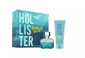 Hollister Festival Vibes Set: Festival Vibes Shower Gel  AND  Shampoo 2-In-1, 100 ml + Festival Vibes Eau De Toilette, For Men, 50 ml