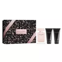 Narciso Rodriguez Set: For Her, Eau de Parfum, For Women, 50 ml + For Her, Hydrating Body Lotion, 50 ml + For Her, Cleansing Shower Gel, All Over the Body, For All Skin Types, 50 ml