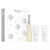 Issey Miyake Xmas 2023 Set: L'Eau d'Issey Eau de Toilette for Women, 50 ml + L'Eau d'Issey Moisturizing Body Lotion, 50 ml + L'Eau d'Issey Hydrating Shower Cream, 50 ml