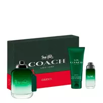 Coach Set: Green, Eau de Toilette, For Men, 100 ml + Green, Eau de Toilette, For Men, 15 ml + Green, Shower Gel, Body Wash, All Skin Types, 100 ml