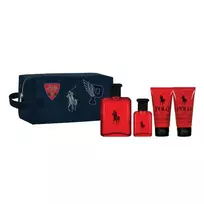 Ralph Lauren Set: Polo Red, Eau de Toilette, For Men, 125 ml + Polo Red, Eau de Toilette, For Men, 40 ml + Polo Red, Moisturizing After-Shave Balm, 50 ml + Polo Red, Shower Gel  AND  Shampoo 2-in-1, 5