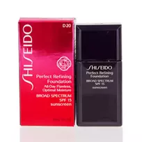 Shiseido Perfect Refining Moisturizing Liquid Foundation, D20, Rich Brown, SPF 15, 30 ml