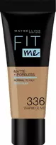 Maybelline Fit Me Matte + Poreless Liquid Foundation, 336, Warm Olive, 30 ml