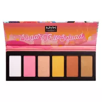 NYX Sugar Trip Squad, Cruelty-Free, Shimmering Highlighter Palette, 01, SQUADHP, 30 g