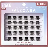 Kiss My Face KISS False Eyelashes, Falscara Multi Wisps Mocha - 24 Pieces (Artificial Eyelashes)