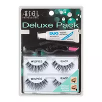 Ardell Deluxe Pack, Wispies Lashes with Applicator and Eyelash Adhesive, 1 Set