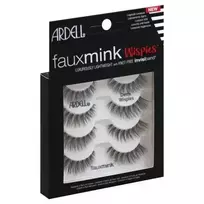 Ardell False Eyelashes, Faux Mink Demi Wispies, 4-Pair Multipack, Black, Medium Volume, Long Length, Invisiband, Lightweight, Silky Soft Faux Mink Eyelashes