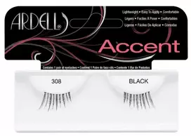 Ardell Accent, False Eyelashes, 308, Black